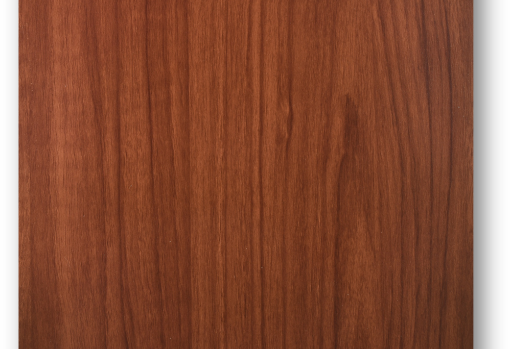Medium Chestnut woodgrain finished metal swatch