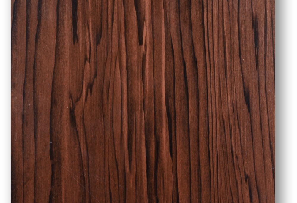 Dark Walnut woodgrain finishes metal swatch